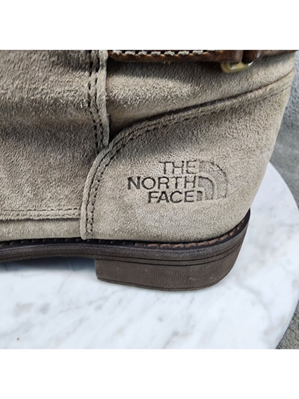 The North Face Shoes Womens Size 6.5 Bridgeton Brown Suede Lace-Up Boots *Read* - Picture 2 of 14
